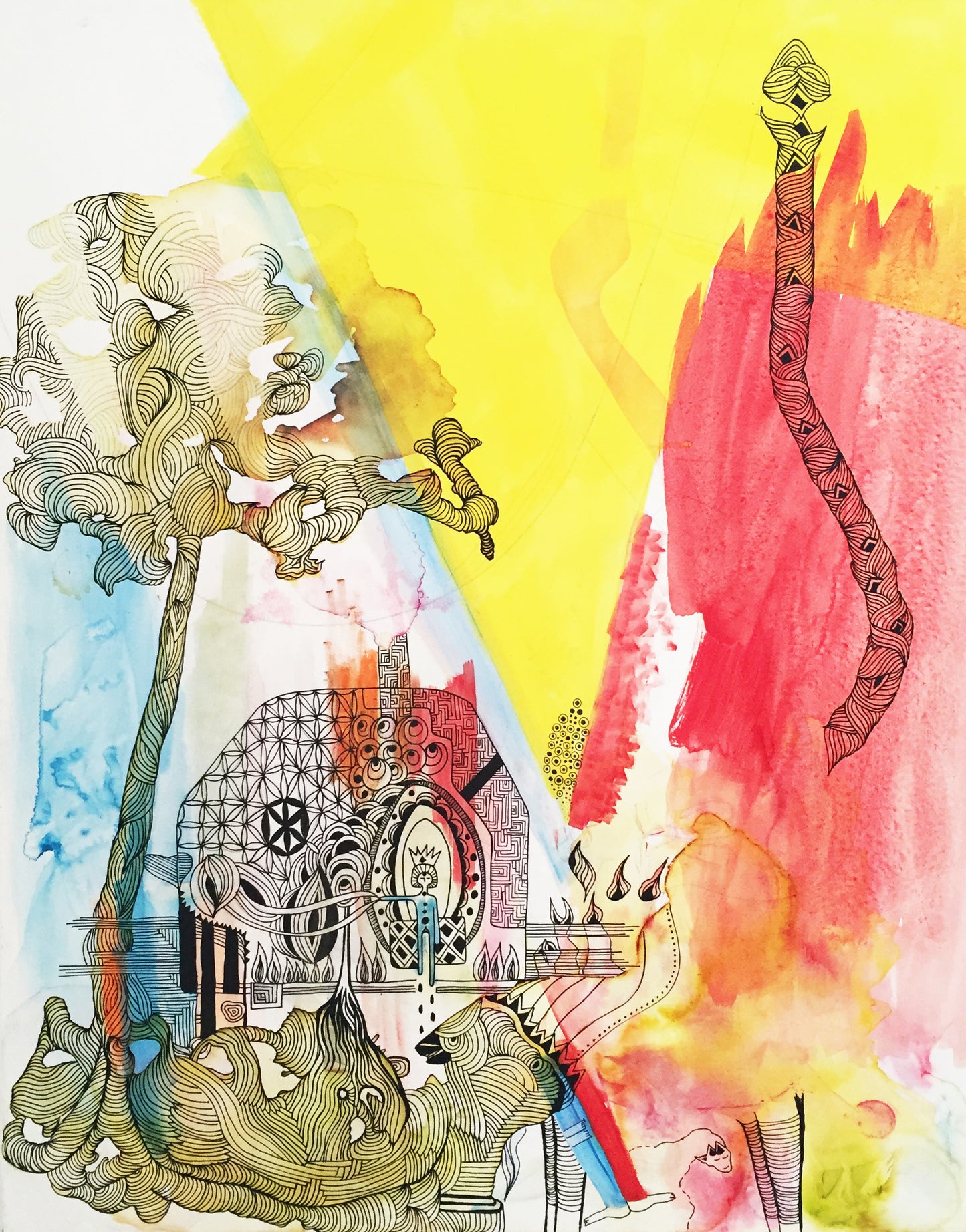 To give up who we are - Original large painting