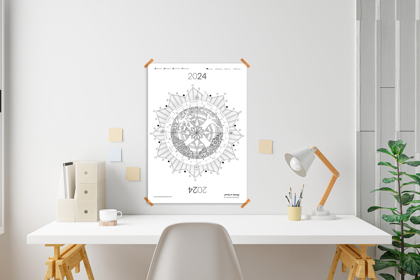 Coloring Calendar 2024