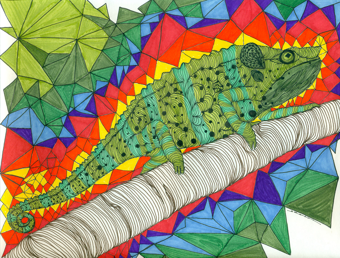 Niruldan el camaleón - Art print