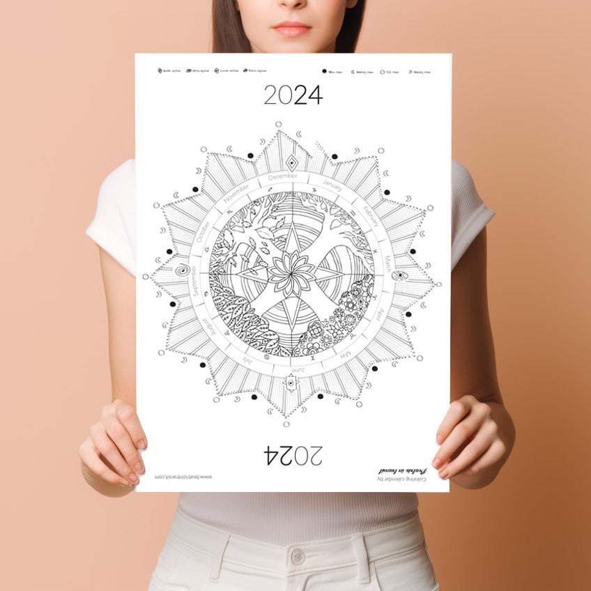 Coloring Calendar 2024