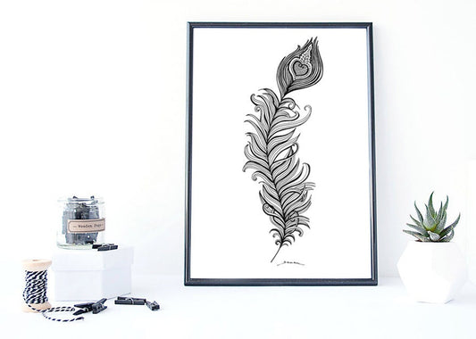 FEATHERS Art print