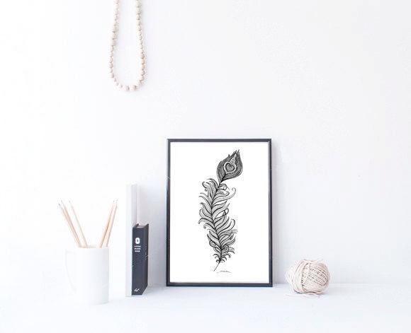 FEATHERS Art print